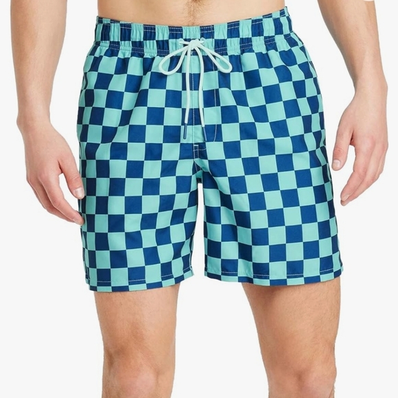 Goodfellow & Co Other - Goodfellow & Co Swim Trunks Mens Size XL Extra Large Blue Checkered Swimwear